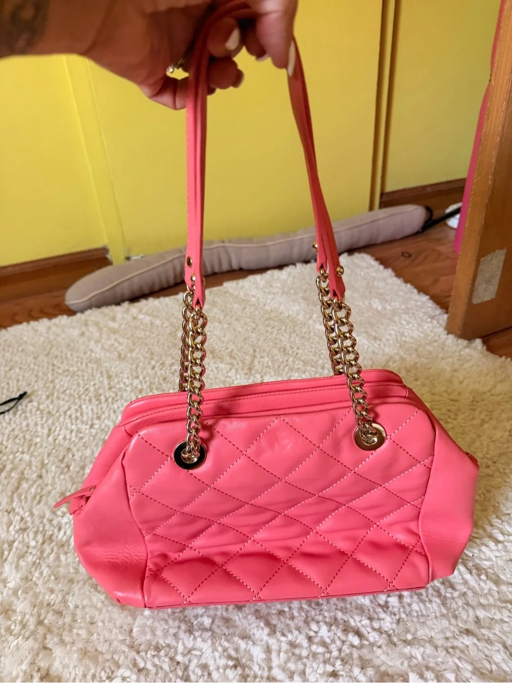 kate spade Quilted Pink Chain-Handle Shoulder Bag